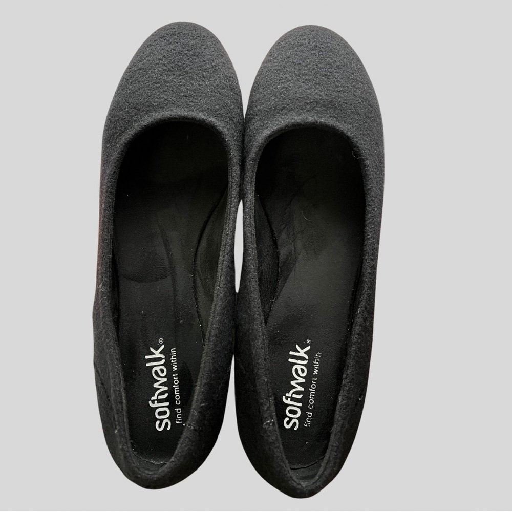 Softwalk Shiraz Black Felt Flats Women’s Size 10 Like Nee